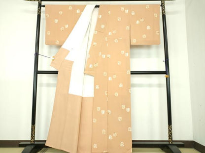 平和屋着物●上質な小紋　花兎　正絹　逸品　DABJ8413ps