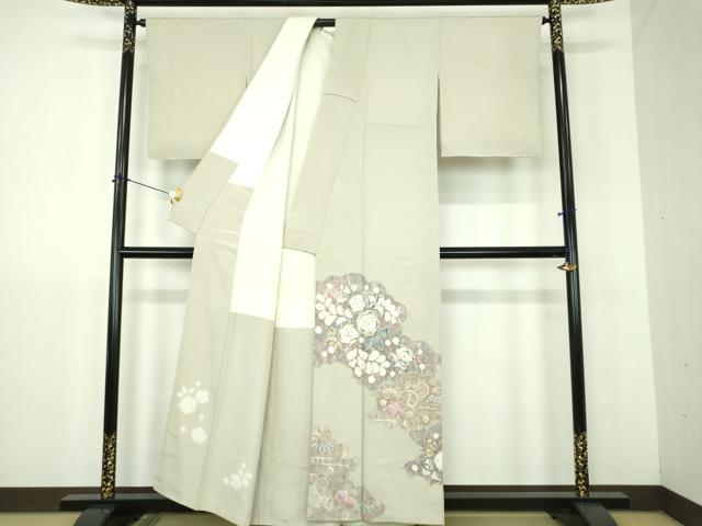 平和屋着物●十日町　名門　滝泰謹製　訪問着　絞り　辻が花　正絹　逸品　DABJ8415ps