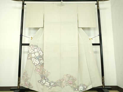 平和屋着物●十日町　名門　滝泰謹製　訪問着　絞り　辻が花　正絹　逸品　DABJ8415ps