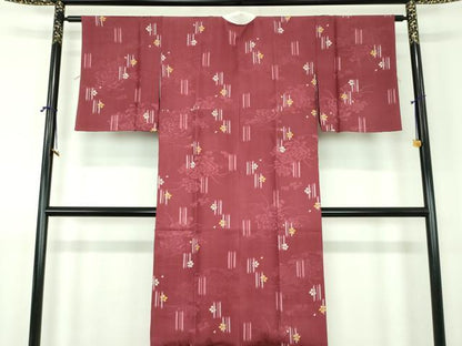 平和屋着物●上質な長襦袢　袷　舞桜花絵巻　乱菊　さが美扱い　正絹　逸品　DABJ8422ps