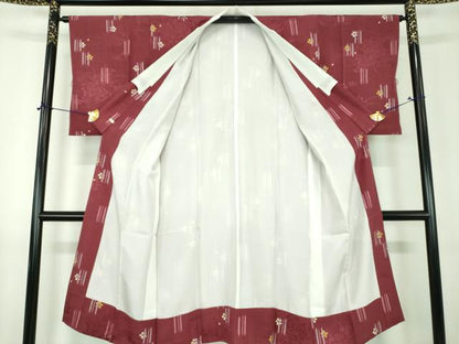 平和屋着物●上質な長襦袢　袷　舞桜花絵巻　乱菊　さが美扱い　正絹　逸品　DABJ8422ps