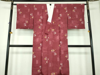 平和屋着物●上質な長襦袢　袷　舞桜花絵巻　乱菊　さが美扱い　正絹　逸品　DABJ8422ps