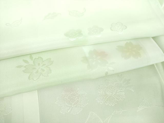 平和屋着物●上質な長襦袢　無双仕立て　吹き寄せ花地紋　暈し染め　正絹　逸品　DABJ8423ps