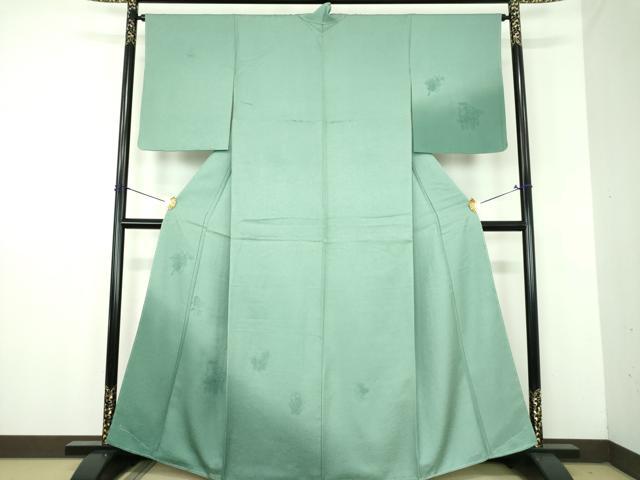 平和屋着物●訪問着　草花地紋　暈し染め　正絹　逸品　未使用　DABJ8427ps
