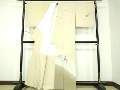 平和屋着物●訪問着　友禅　枝花文　暈し染め　正絹　逸品　未使用　DABJ8428ps