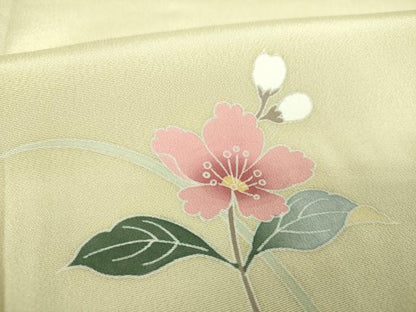 平和屋着物●訪問着　友禅　枝花文　暈し染め　正絹　逸品　未使用　DABJ8428ps