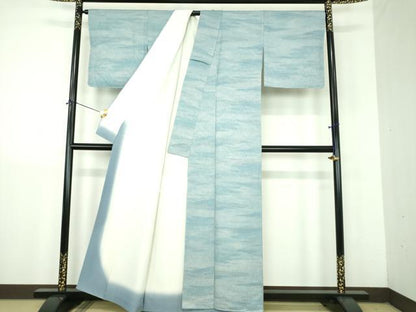 平和屋着物●上質な小紋　霞南天地紋　暈し染め　正絹　逸品　未使用　DABJ8429ps