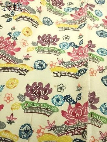 平和屋着物●上質な小紋　型染　飾花文　正絹　逸品　DABJ8430ps