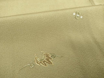 平和屋着物●訪問着　駒刺繍　総刺繍　宝尽くし花文　反端付き　正絹　逸品　未使用　DABJ8434ps