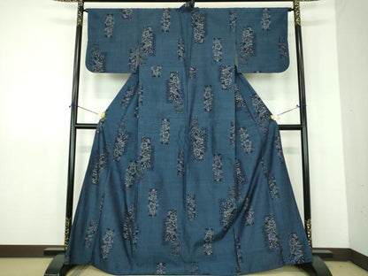 平和屋着物●上質な紬　辻が花　正絹　逸品　DABJ8439ps