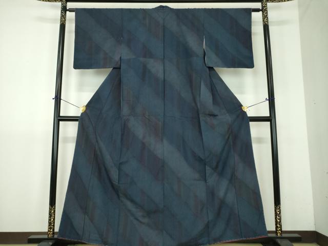 平和屋着物●訪問着　紬地　絞り　間道　松坂屋扱い　正絹　逸品　未使用　DABJ8440ps