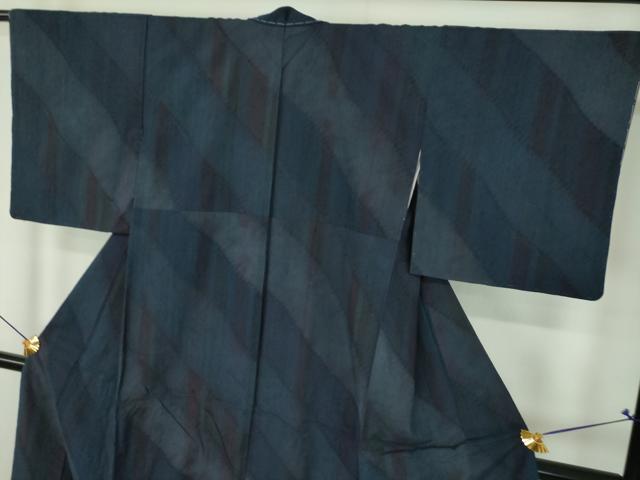 平和屋着物●訪問着　紬地　絞り　間道　松坂屋扱い　正絹　逸品　未使用　DABJ8440ps