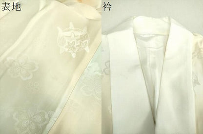 平和屋着物●上質な長襦袢　袷　糸車花地紋　暈し染め　正絹　逸品　DABJ8442ps