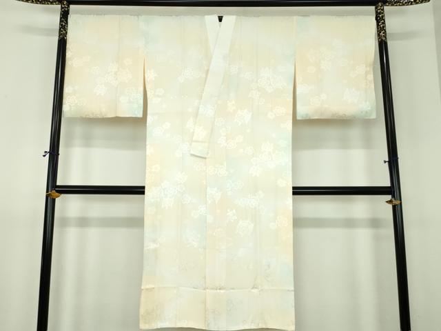 平和屋着物●上質な長襦袢　袷　糸車花地紋　暈し染め　正絹　逸品　DABJ8442ps