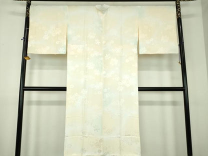 平和屋着物●上質な長襦袢　袷　糸車花地紋　暈し染め　正絹　逸品　DABJ8442ps