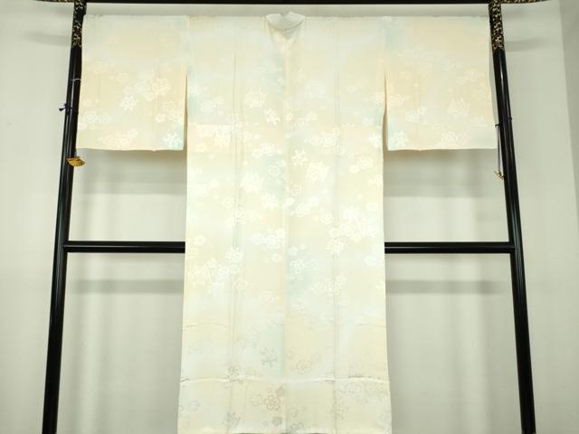 平和屋着物●上質な長襦袢　袷　糸車花地紋　暈し染め　正絹　逸品　DABJ8442ps