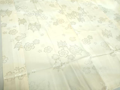 平和屋着物●上質な長襦袢　袷　糸車花地紋　暈し染め　正絹　逸品　DABJ8442ps