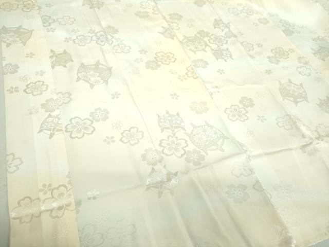 平和屋着物●上質な長襦袢　袷　糸車花地紋　暈し染め　正絹　逸品　DABJ8442ps