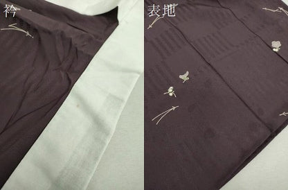 平和屋着物●上質な長襦袢　無双仕立て　吹き寄せ花文　正絹　逸品　DABJ8443ps