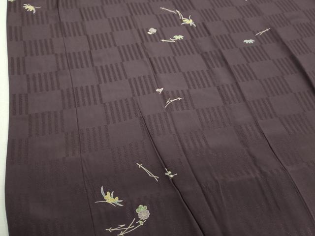 平和屋着物●上質な長襦袢　無双仕立て　吹き寄せ花文　正絹　逸品　DABJ8443ps