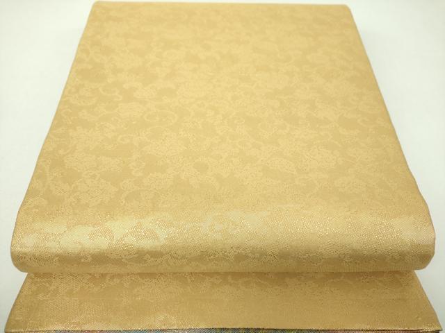 平和屋着物▼両面　六通柄袋帯　正倉院花文　金糸　引箔　正絹　逸品　DABJ8463ps