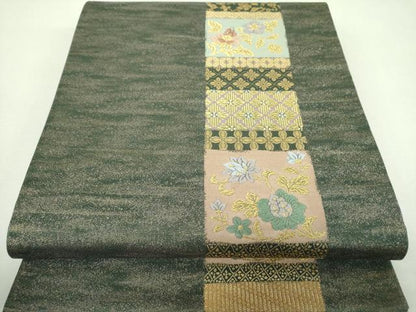 平和屋着物▼六通柄袋帯　貴女の装い　金糸　正絹　逸品　DABJ8486ps
