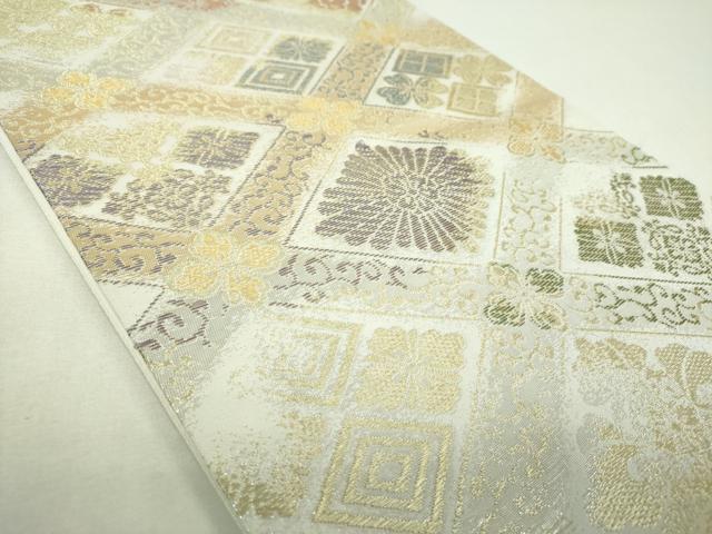 平和屋着物▼西陣　袋帯　花菱文　金銀糸　やまと誂製　正絹　逸品　DABJ8488ps