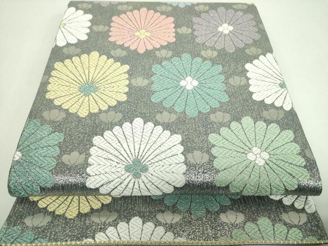 平和屋着物▼京の名工　染匠　越後屋通博　六通柄袋帯　御綾染　宮中粋匠文様　金銀糸　正絹　逸品　DABJ8498ps
