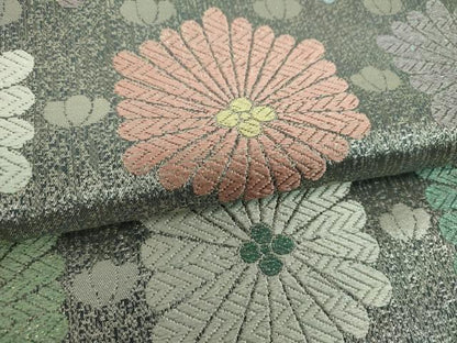 平和屋着物▼京の名工　染匠　越後屋通博　六通柄袋帯　御綾染　宮中粋匠文様　金銀糸　正絹　逸品　DABJ8498ps