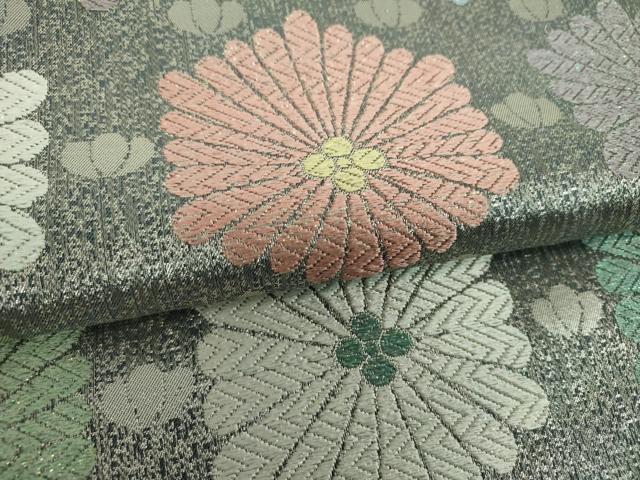 平和屋着物▼京の名工　染匠　越後屋通博　六通柄袋帯　御綾染　宮中粋匠文様　金銀糸　正絹　逸品　DABJ8498ps