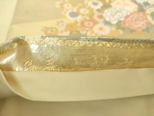 平和屋着物▼六通柄袋帯　扇面吉祥文　金糸　正絹　逸品　DABJ8506ps