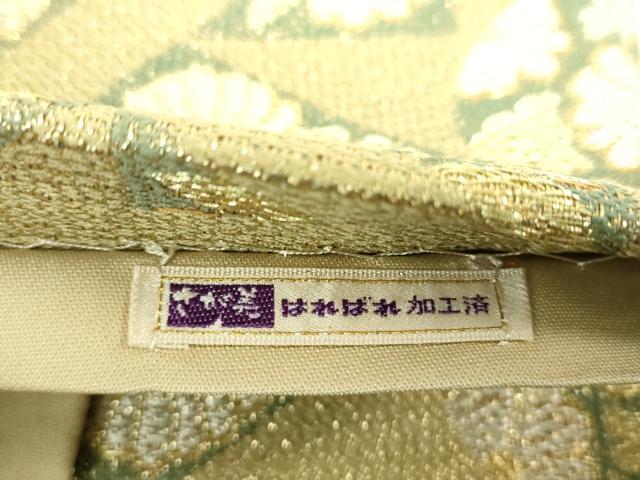 平和屋着物▼六通柄袋帯　花菱文　金銀糸　さが美扱い　正絹　逸品　未使用　DABJ8514ps