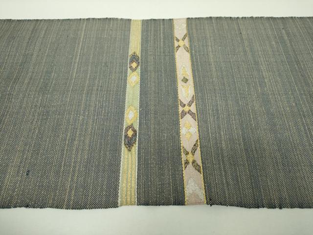 平和屋着物▼八寸名古屋帯　横段文　金銀糸　やまと謹製　正絹　逸品　DABJ8582ps