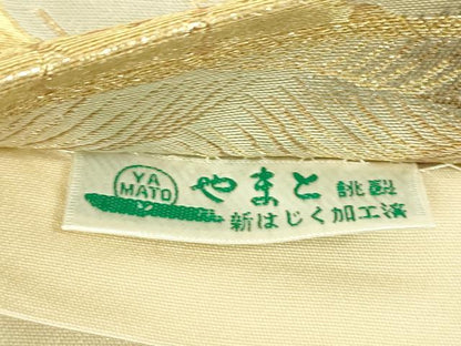 平和屋着物▼六通柄袋帯　欄間鳳凰花文　金銀糸　やまと謹製　正絹　逸品　DABJ8586ps