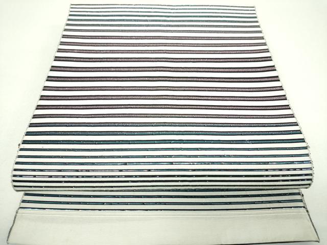 平和屋着物▼八寸名古屋帯　一重帯　横段文　逸品　DABJ8610ps