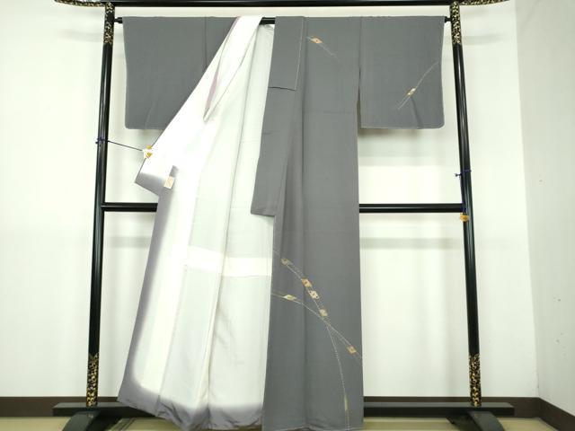 平和屋着物●訪問着　駒刺繍　花菱文　金彩　正絹　逸品　未使用　DABJ8622ps