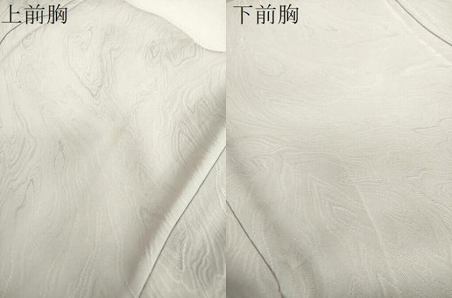 平和屋着物●上質な色無地　墨流し地紋　薄雲鼠色　正絹　逸品　DABJ8626ps