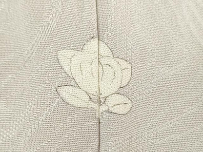 平和屋着物●上質な色無地　墨流し地紋　薄雲鼠色　正絹　逸品　DABJ8626ps
