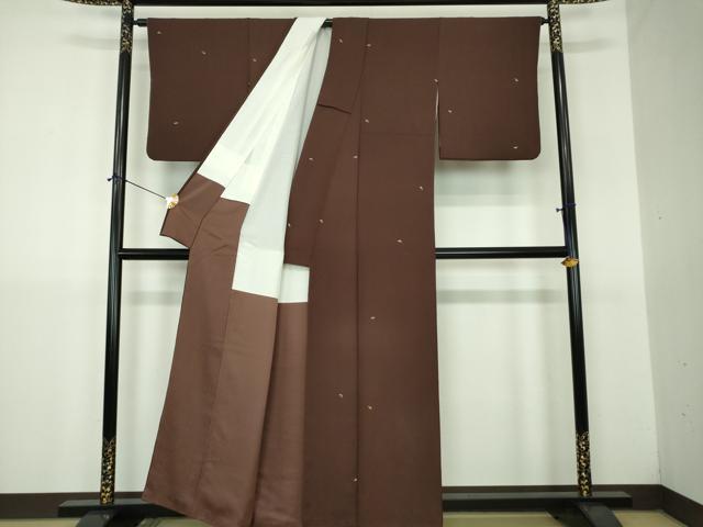 平和屋着物●上質な小紋　霞文　正絹　逸品　DABJ8639ps