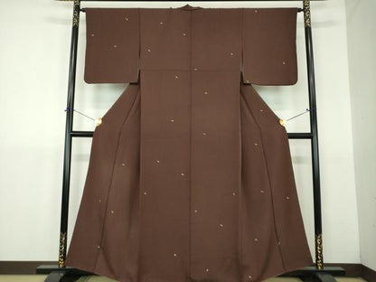 平和屋着物●上質な小紋　霞文　正絹　逸品　DABJ8639ps