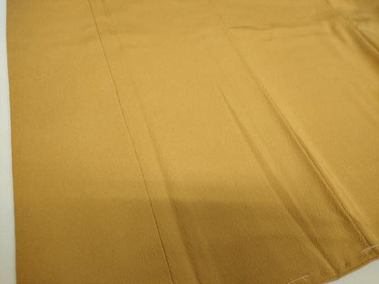 平和屋着物●ファッションデザイナー 花井幸子監修　色無地　櫨染色　正絹　逸品　DABJ8642ps