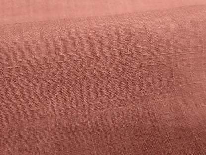 平和屋着物●本場結城紬　色無地　甚三紅色　正絹　逸品　DABJ8648ps