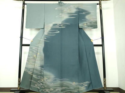 平和屋着物●訪問着　竹屋町刺繍　霞源氏香　暈し染め　金彩　正絹　逸品　未使用　DABJ8653ps