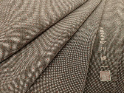 平和屋着物▼伝統工芸士 砂川健一　江戸小紋　行儀　正絹　逸品　DABJ8654ps