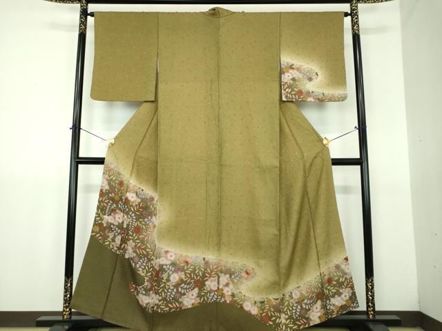 平和屋着物●訪問着　辻が花　暈し染め　金彩　正絹　逸品　DABJ8655ps
