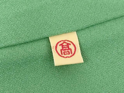 平和屋着物●本草木染作家　瑞寶　色無地　紋意匠　浅緑色　高島屋扱い　正絹　逸品　未使用　DABJ8658ps