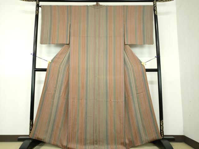 平和屋着物●上質な小紋　間道　正絹　逸品　DABJ8659ps