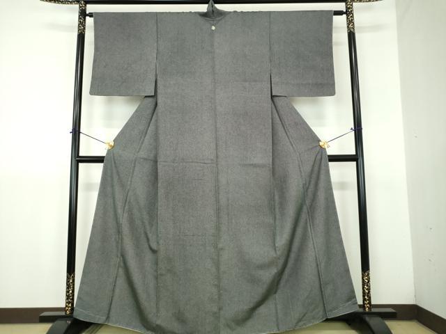 平和屋着物●江戸小紋　鮫小紋柄　黒地　正絹　逸品　DABJ8661ps