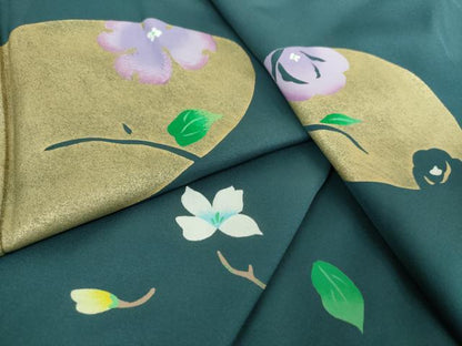 平和屋着物●訪問着　刺繍　草花文　金彩　正絹　逸品　DABJ8669ps
