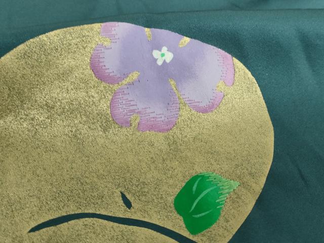 平和屋着物●訪問着　刺繍　草花文　金彩　正絹　逸品　DABJ8669ps